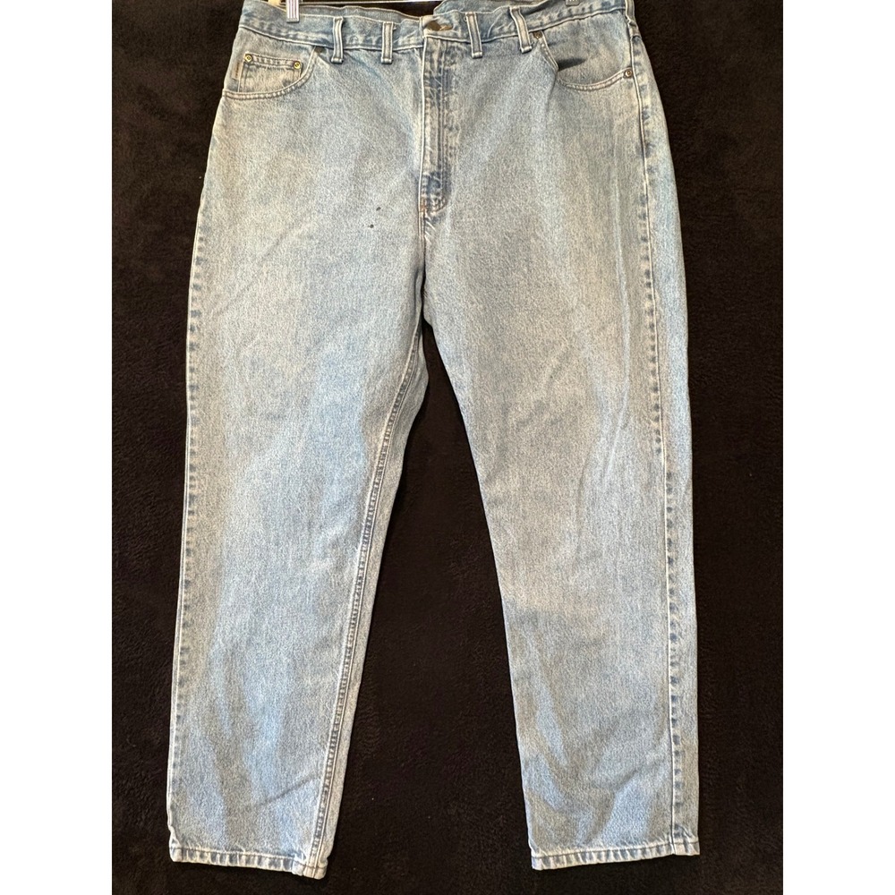 Carhartt‎ Traditional Fit Light Wash Denim Jeans Men's 44x32 Workwear 42X31